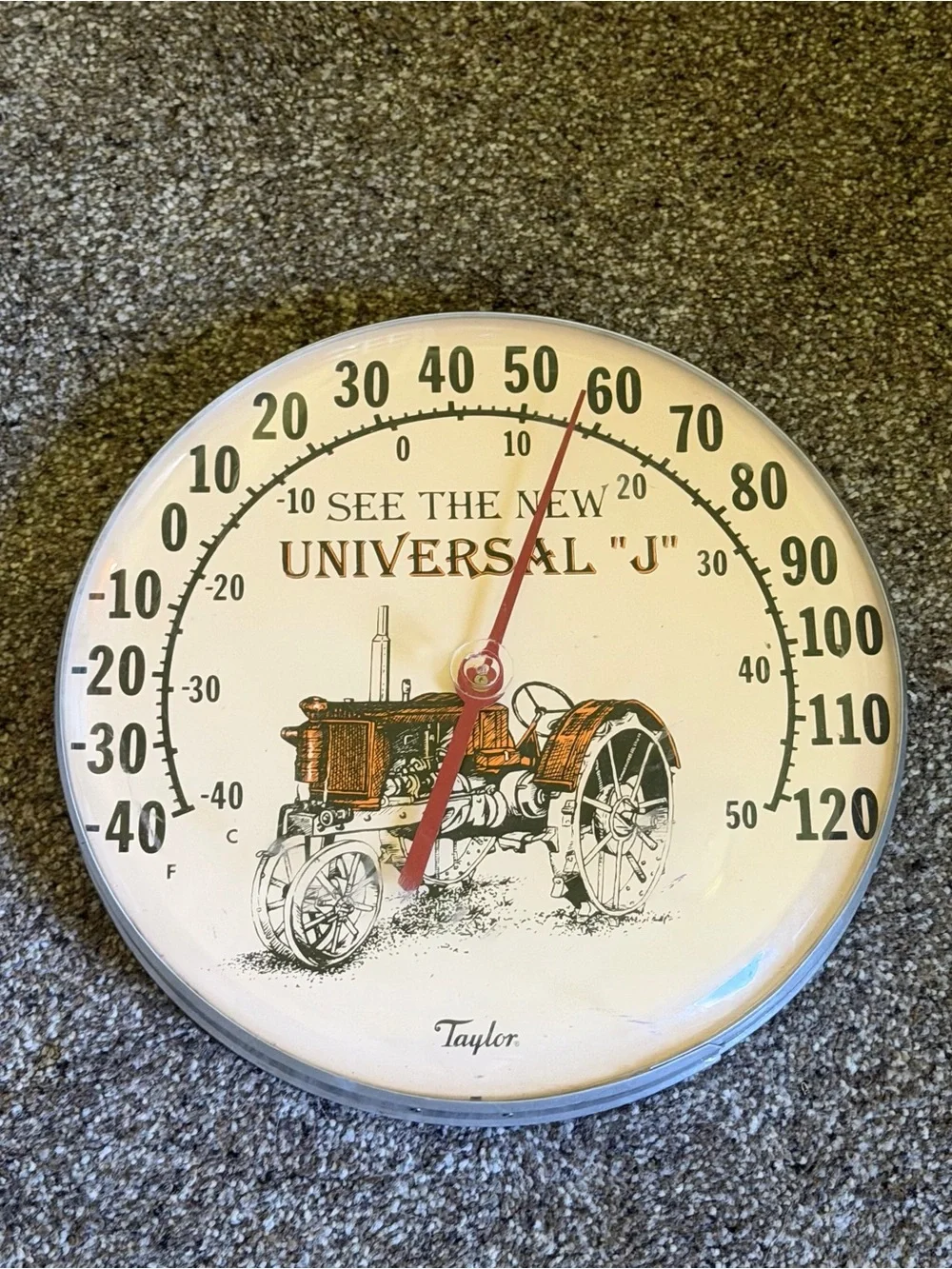 Vintage Taylor Universal 'J' Vintage Tractor Wall Thermometer